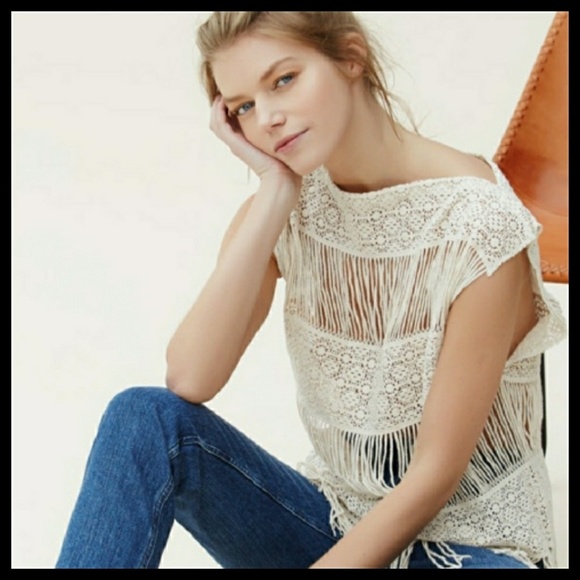 Tops - *SOLD OUT* Intricate Crochet and Fringe Tunic